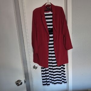 Torrid NWT Red Longline Crepe Blazer